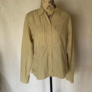 Exofficio Tan Vented Long Sleeve Button Down Hiking Shirt M